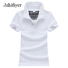 women cotton camisa polo shirt short-sleeve fashion plain shirts top polo femme casual polo shirt 180g cotton shirts