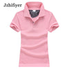 women cotton camisa polo shirt short-sleeve fashion plain shirts top polo femme casual polo shirt 180g cotton shirts