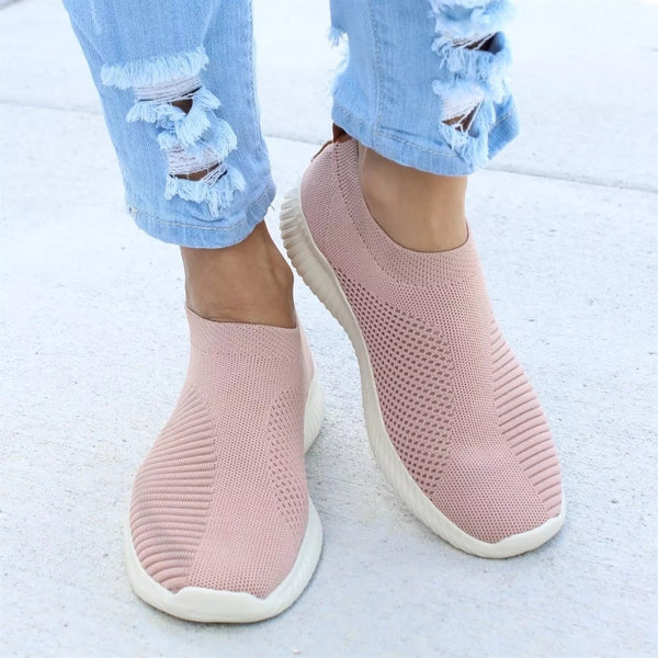 Women Shoes Plus Size 43 Women Vulcanize Shoes Fashion Slip On Sock Shoes Female Air Mesh Sneakers Flat Casual Tenis Feminino