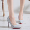 2019 spring new nightclub high heels fashion shallow mouth low shoes pointed female shoes stiletto work shoes