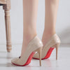 2019 spring new nightclub high heels fashion shallow mouth low shoes pointed female shoes stiletto work shoes