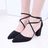 2019 Sandalias femeninas high heels Autumn Flock pointed sandals sexy high heels female summer shoes Female sandals mujer s040