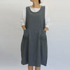 Women Dress Cotton Dress Casual Apron With Pockets Japanese Style Pinafore Ladies Dresses Vestiti Donna Eleganti 40