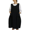 Women Dress Cotton Dress Casual Apron With Pockets Japanese Style Pinafore Ladies Dresses Vestiti Donna Eleganti 40