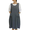 Women Dress Cotton Dress Casual Apron With Pockets Japanese Style Pinafore Ladies Dresses Vestiti Donna Eleganti 40